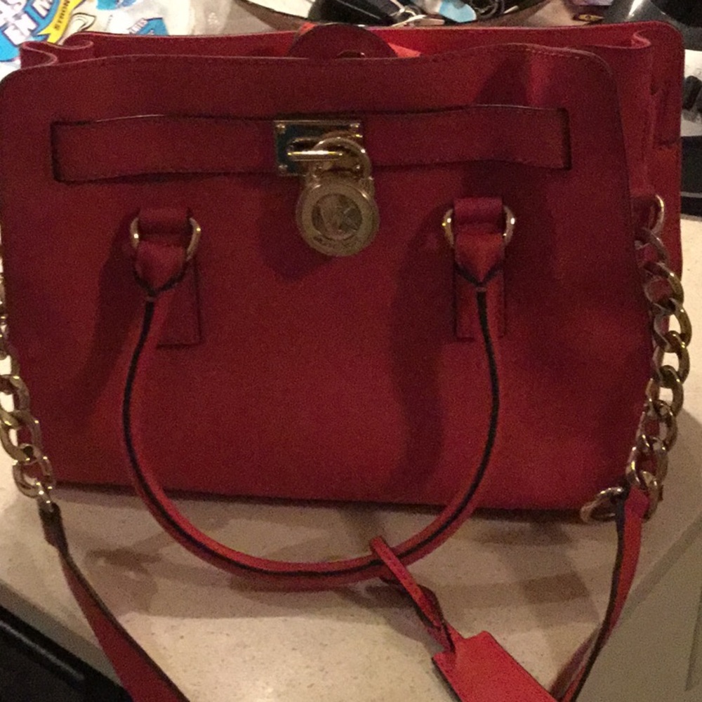 Good looking MK Hamilton tote in Watermelon! - Picture 3 of 6